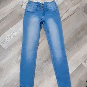 Mid-rise Stretchy Light Blue Jeans